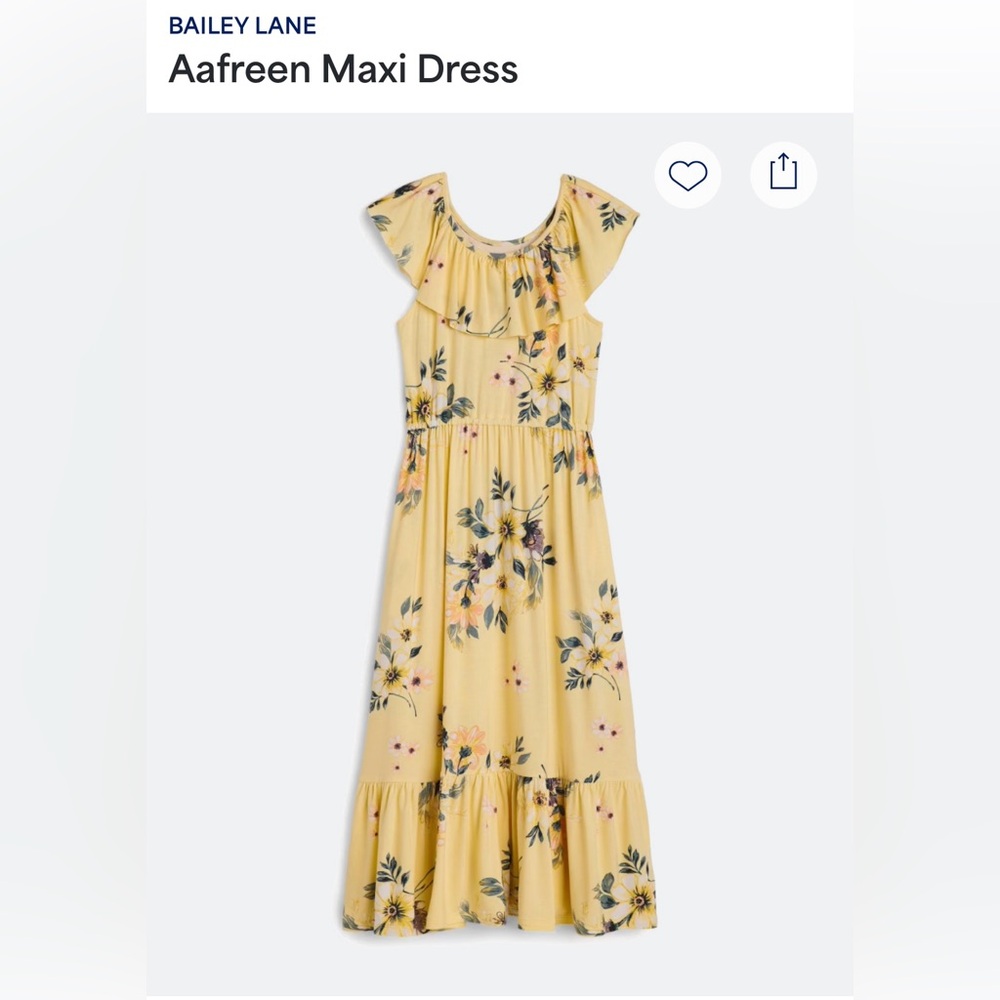 Bailey Lane Floral Yellow Maxi Dress